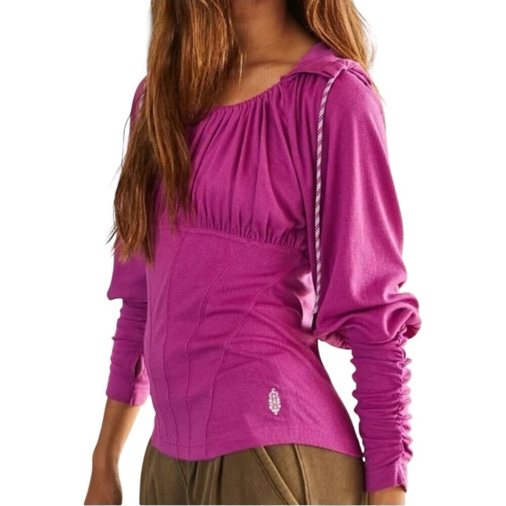 FP Movement Look‎ Within Layer Top Small Magenta Disco Hooded